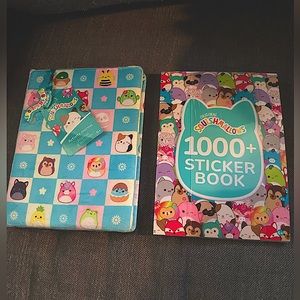 Squishmallows activity journal and sticker book bundle